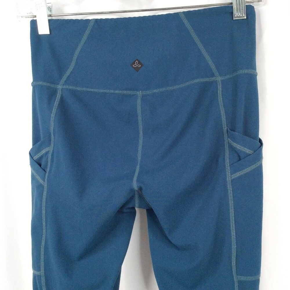 Prana 7/8 Leggings Women's Size Small Teal Media Pockets - Picture 7 of 9